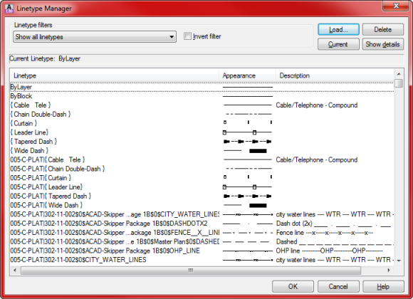 autocad complex linetypes download